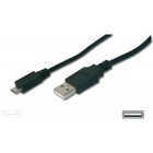 Дата кабель Micro USB2.0, type B, 1.8m Digitus (AK-300110-018-S) U0001407
