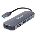 Концентратор D-Link DUB-1325 2xUSB3.0, 1xUSB TypeC, 1xSD, 1x-microSD, USB 3.0 (DUB-1325) U0576739