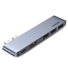 Концентратор Ugreen 2xUSB-C to 3xUSB 3.0 + HDMI + USB-C CM251 gray (60559) U1107234