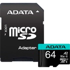 Карта пам'яті ADATA 64GB microSD class 10 UHS-I U3 V30 A2 Premier Pro SD 6.0 (AUSDX64GUI3V30SA2-RA1) U1166938