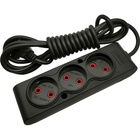 Мережевий подовжувач TECCO 5м 3 поста black (8681277843556) U1032873