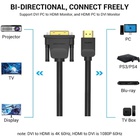 Кабель мультимедійний HDMI M to DVI M 2.0m black Vention (ABFBH) U1125452