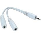 Кабель мультимедийный Jack 3.5mm папа/2xJack 3.5mm мама 0.1m Cablexpert (CCA-415W) U0106003