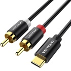 Кабель мультимедійний USB-C M to 2xRCA M 1.5m black Vention (BGDBG) U1168044