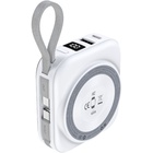 Батарея універсальна Choetech Magnetic Wireless 10000mAh, 22.5W, PD, build USB-C, Apple Watch charger (B697C-WHSL) U1197641