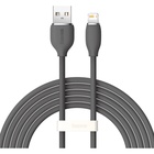 Дата кабель USB 2.0 AM to Lightning 2.0m 2.4A Jelly Liquid Silica Gel Black Baseus (CAGD000101) U0829545