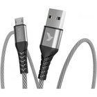 Дата кабель USB 2.0 AM to Micro 5P 1.0m Flex Gray Pixus (4897058531145) U0356650