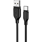 Дата кабель USB 2.0 AM to USB-C 1.0m 3A silicone BX42 black BOROFONE (6931474736765) U1067147