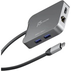 Концентратор J5create USB-C 5-in-1 1xHDMI + 1xUSB 3.2 + 1xUSB-C PD140W + 1xRJ45 1000Mbps gray (JCD3191-N) U1191682