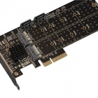 Плата расширения Frime 88SE9215 PCI-E-2хM.2 SATA3+2хSATA3 PCIe (ECF-PCIEtoSSD012.LP) U0626257