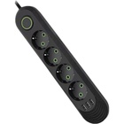 Мережевий фільтр живлення Voltronic F04U, 4роз EU, 3*USB Black (F04U-Black) U0846762