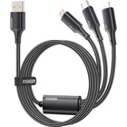 Дата кабель USB 2.0 AM to Lightning + Micro 5P + USB-C 1.2m 100W Essager (EXCMTL-JJ01-P) U1138929