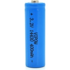 Аккумулятор 14430 LiFePO4 (size 3/4AA), 400mAh, 3.2V, TipTop, blue Vipow (IFR14430-400mAhTT / 25540) U0851895