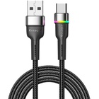 Дата кабель USB 2.0 AM to USB-C 0.5m 3A LED black Essager (EXCT-XCDB01) U1106660