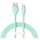 Дата кабель USB 2.0 AM to Lightning 2.0m 2.4A Jelly Liquid Silica Gel Green Baseus (CAGD000106) U0829547
