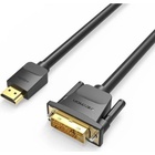 Кабель мультимедійний HDMI M to DVI M 1.5m 24+1pin 4K60Hz black Vention (ABFBG) U1179410