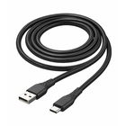 Дата кабель USB 2.0 AM to USB-C 1.0m 3A textured PVC black ColorWay (CW-CBUC094-BK) U1170592