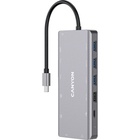 Порт-репликатор Canyon DS-12, 13 in 1 USB-C hub, 2*HDMI, Gigabit Ethernet, VGA, 3*USB3.0, PD/100W, 3.5mm audio jack (CNS-TDS12) U0778602