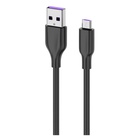 Дата кабель USB 2.0 AM to Micro 5P 1.0m Glow black 2E (2E-CCAM-BL) U0720432