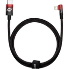 Дата кабель USB-C to Lightning 1.0m 20W 90° corner black/red Baseus (CAVP000220) U1106555