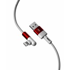 Дата кабель USB 2.0 AM to Lightning 1.0m 2.4A 90° corner white XO (NB152-L-1-WH) U1093030