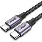 Дата кабель USB-C to USB-C 2.0m US261 18W Round Cable Nickel Plating Aluminum Shell Black Ugreen (50152) U0764003