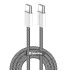 Дата кабель USB-C to USB-C 2.0m (braided cotton) (PD Fast Charging 60W) 3.0А black ColorWay (CW-CBPDCC068-BK) U1045098