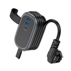 Мережевий фільтр живлення HOCO NS6 1 роз, 2 USB, USB-C, 30W, 1.1м, Black (NS6B) U1195573