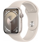 Смарт-годинник Apple Watch Series 9 GPS 45mm Starlight Aluminium Case with Starlight Sport Band - M/L (MR973QP/A) U0854991