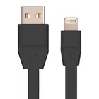 Дата кабель Drobak USB 2.0 - Lightning 2А (DR-1624) плоский (Black) 1,0м (219085) U0242570