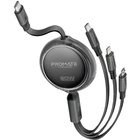 Дата кабель USB-C to Lightning 1.1m 27W + USB-C 60W + Micro USB TrioCord-R black Promate (triocord-r.black) U1071413