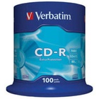 Диск CD-R Verbatim 700Mb 52x Cake box 100шт Extra (43411)