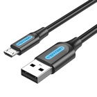 Дата кабель USB 2.0 AM to Micro 5P 1.0m 3A black Vention (COLBF) U1125539