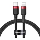 Дата кабель USB-C to Lightning 1.0m Cafule PD 20W red+black Baseus (CATLKLF-91) U1063976