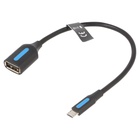 Перехідник USB 2.0 Micro BM to USB AF (OTG) 0.15m Black PVC Vention (CCUBB) U0979597