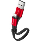 Дата кабель USB 2.0 AM to Lightning 0.23m 2A black/red Baseus (CALMBJ-B91) U1106566