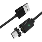 Дата кабель USB 2.0 AM to Micro 5P 1.0m Magnetic black Essager (EXCCXM-ML01) U1106692