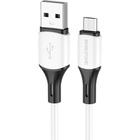Дата кабель USB 2.0 AM to Micro 5P 1.0m 2.4A silicone BX79 white BOROFONE (6974443384772) U1067161