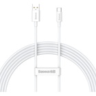Дата кабель USB 2.0 AM to Type-C 2.0m 5A White Baseus (CAYS001402) U0829567