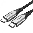 Дата кабель USB-C to USB-C 0.5m 60W USB 3.1 cotton braided Vention (TAAHD) U1167830