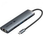 Концентратор VENTION USB-C 8-in-1 HDMI + USB 3.0 + USB 2.0 + RJ45 + SD/TF + PD 100W (TGUHB) U1142039