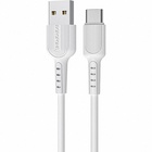 Дата кабель USB 2.0 AM to USB-C 1.0m 2A PVC BX16 white BOROFONE (6957531099468) U1067132