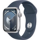 Смарт-годинник Apple Watch Series 9 GPS 41mm Silver Aluminium Case with Storm Blue Sport Band - M/L (MR913QP/A) U0854985