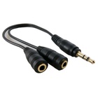 Кабель мультимедийный mini Jack 3.5mm M to 2xmini Jack 3.5mm F 0.2m EXTRADIGITAL (KBA1680) U0236955