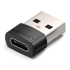 Перехідник USB 2.0 AМ to USB Type-C (F) Black PVC Vention (CDWB0) U0979596