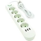 Сетевой фильтр питания Voltronic F05U, 5роз EU, 3*USB White (F05U-White) U0846765