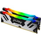 Модуль пам'яті для комп'ютера DDR5 48GB (2x24GB) 8000 MHz Renegade RGB Black/Silver Kingston Fury (ex.HyperX) (KF580C38RSAK2-48) U1074366