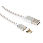 Дата кабель USB 2.0 AM to Micro 5P 1.0m Magnetic Vinga (VCPDCMMAG1S) U0369830