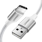 Дата кабель USB 2.0 AM to Type-C 1.0m US288 Aluminum Braid White UGREEN (60131) U0494824