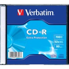 Диск CD-R Verbatim 700Mb 52x 1шт Slim Case (43347-1disk)